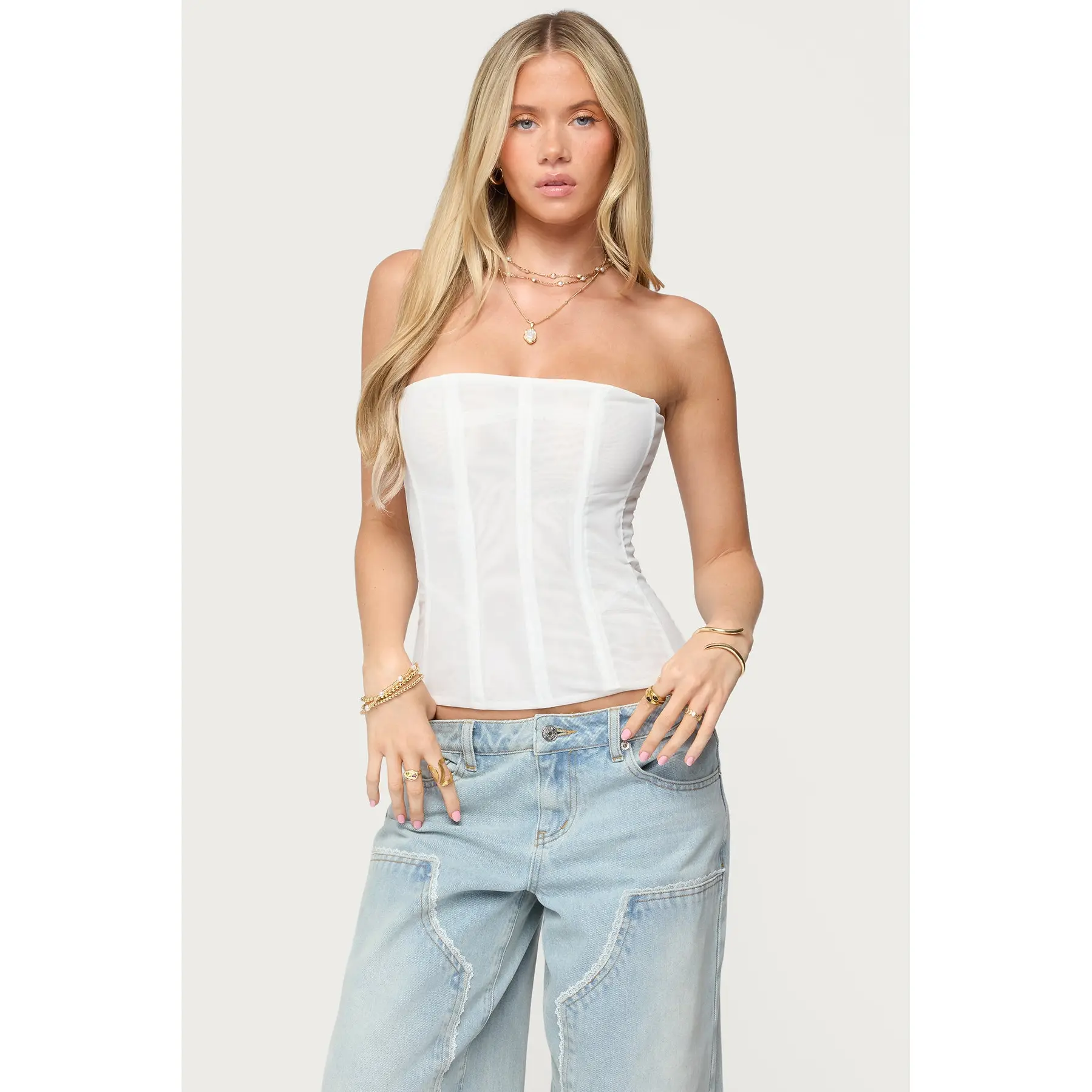 Reed Sheer Mesh Corset