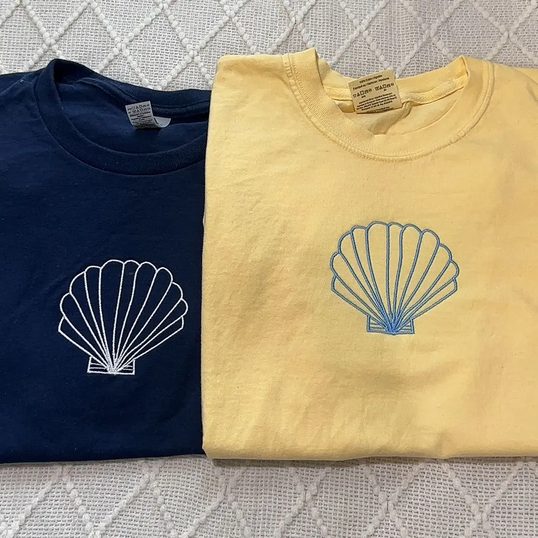 Seashell embroidered comfort colors T-shirt