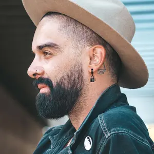 FaithHeart Huggie Hoop Lock Drop Earrings