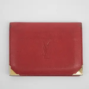 Pre-owned YSL Leather small leather goods Red Card Holder #2139