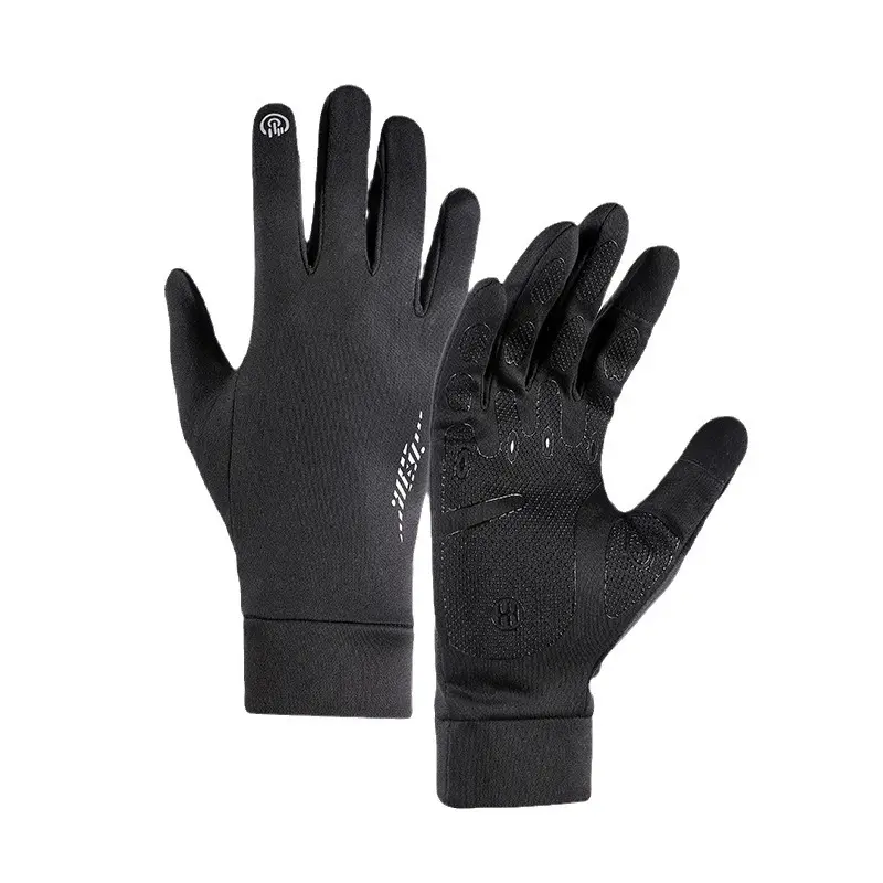 Touchscreen Hiking & Cycling Gloves - Light Fleece Lined Waterproof Anti-Slip Gloves, Outdoor Sports All-Weather Non-Slip Gloves for Men Women