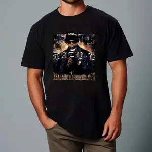 Eazy-E Real Muthaphuckkin G's Retro Rap Unisex T-Shirt 100% Cotton Comfortable Fit for Men & Women up to Size 5XL