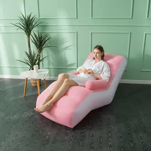 Inflatable Sofa, Portable Nap S-shaped Thick Sofa Recliner, Comfortable Single Chair for Indoor Balcony Bedroom Living Room Recreation, Living Room Furniture