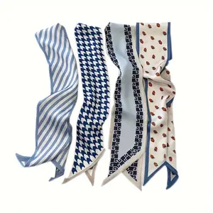 4 Pieces Elegant Printed Headband Fashion Hair Band Vintage Scarves Fashion Decoration Accessories for Women and Daily Use