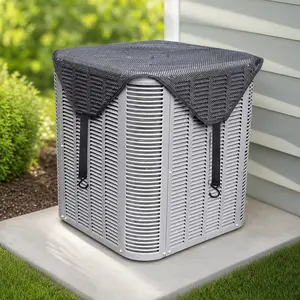 Central Air Conditioner Cover for Outside Units 26 x 26 Inch - Full Mesh With Detachable Waterproof Top, Breathable & All Seasons, Central AC Unit Protector Against Leaves, Weeds, Cottonwood and Debris