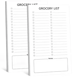Magnetic Grocery List Pad for Fridge, 60 Sheets Per Notebook, Full Magnet Back Design, Organizer, Office Stationery Supplies, Ideal for Organizing & Reminders