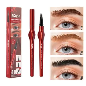 4D Eyebrow Pencil: Achieve a microbladed brow effect at home. Waterproof and long-lasting, no smudging. The multi-pronged tip design creates natural, realistic hair-like strokes. An essential choice for daily use, outdoor activities, and travel., Makeup,s