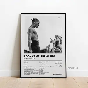 Xxxtentacion - Look At Me The Album - Custom Album Print - Hip Hop Wall Art - Custom Album Cover - Xxxtentacion Print - Custom Album Poster