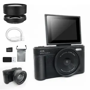 18X Digital Zoom Camera with Lens & 32GB Micro SD Card, High Definition Camera with 180° Flip Screen, Digital Camera for Photography