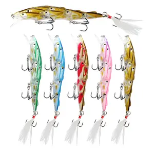5pcs Minnow Fishing Lure Set - Durable ABS Artificial Bait Kit for Hunting & Fishing
