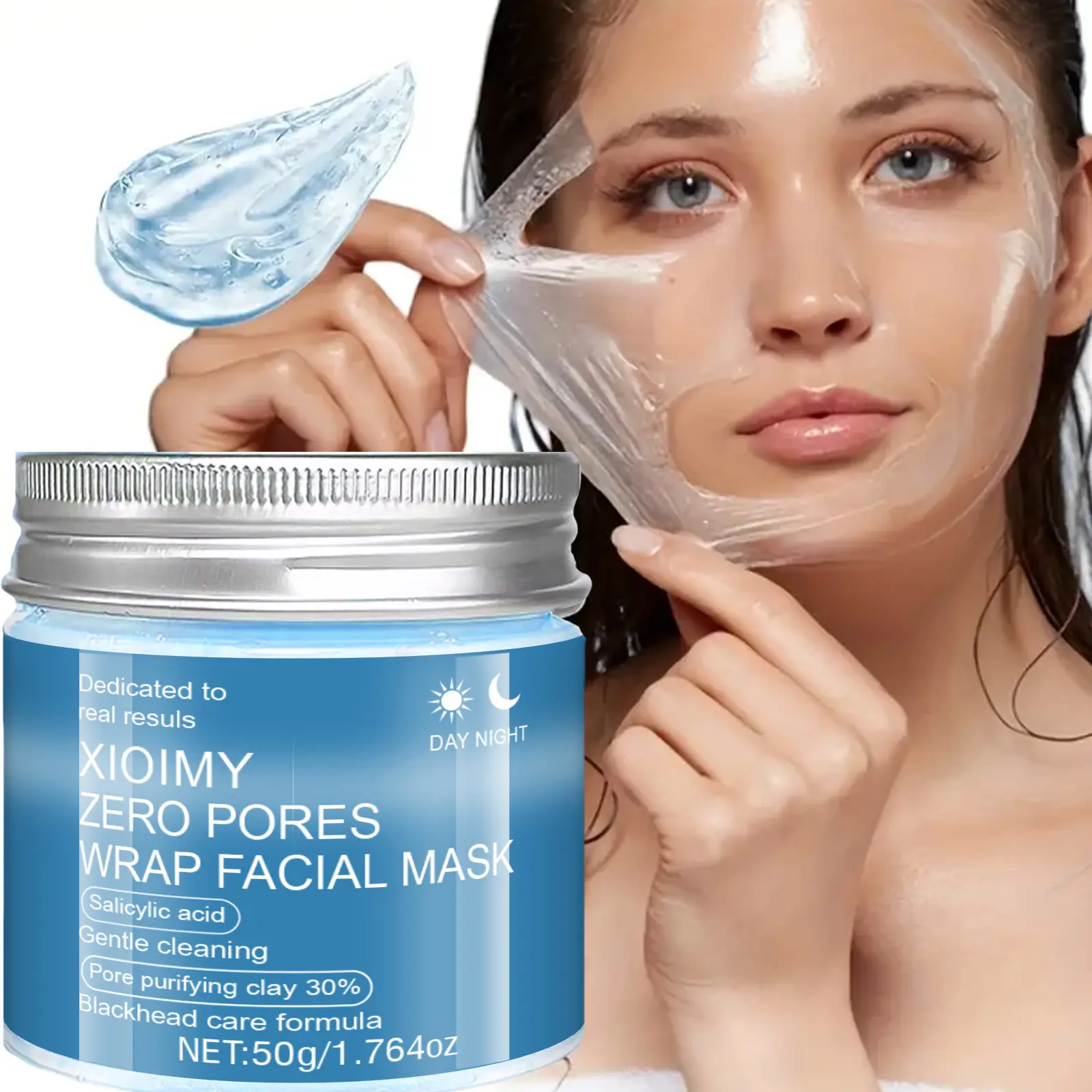 Instant Firming and Hydrating Salicylic Acid Day & Night Mask, Blackhead & Whitehead Remover Mask, Rich in Salicylic Acid, Absorbs in 5 Seconds, Firms and Lifts Skin, Overnight Peel Mask