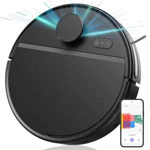 Pureatic 3-in-1 Robot Vacuum Cleaner Mop Combo Home Appliances, 5000Pa Suction, LiDAR Navigation, Smart No-Go Zone, Ideal for Pet Hair, Carpet, Hard Floor, app support 