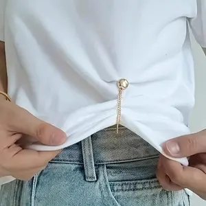 Magnetic Hem Clips Set of 2, Adjustable Buckles for Shirts & Pants, No Need for Nails or Sewing, Magnetic Snap Buttons, Waist Hooks