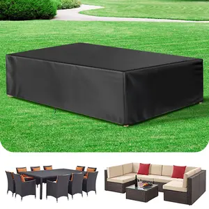 BTTO Patio Furniture Covers Waterproof Rectangular Outdoor Set Covers Durable Heavy Duty 420D Oxford for Table Chair