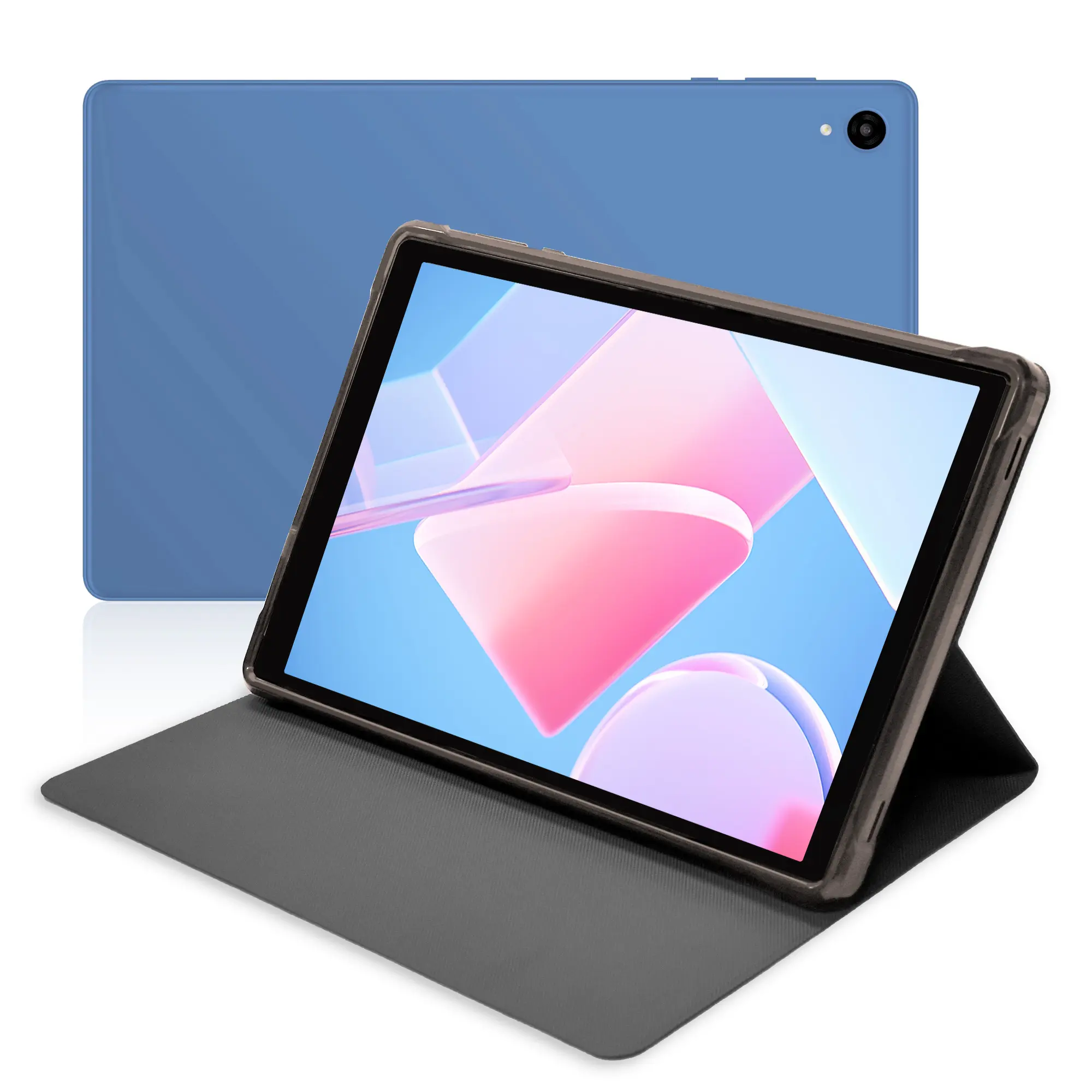 Veidoo 10.1" Android 15 Tablet,3GB+64GB(Up to 512GB Expandable),Octa-Core,WiFi 6,IPS FHD Touchscreen,Face Unlock,Eye Care Mode,Dual Cameras,Ideal for Remote Work,with Black Leather Case