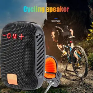 OM+ Waterproof Bicycle Bluetooth Speaker with Mounting Bracket - Wireless Connectivity, TWS Pairing, Type-C USB Charging, IPX5 Rating, 5W Power, 3 Hours Playback