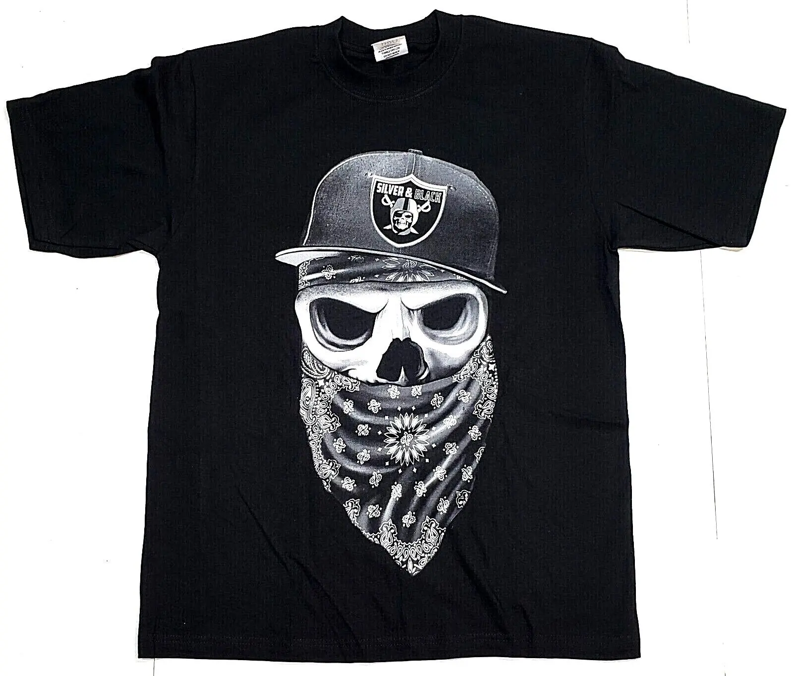 Raider Nation Silver Black Men's T-Shirt Raiders Chicana Sweatshirt, Comfort Colors, New Mexican Clothing - Menswear, Top