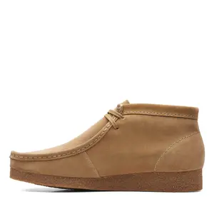 Men's Clarks Shacre Boot - Dark Sand Suede, Lace-Up Rubber Sole Footwear for Men's Shoe Collection