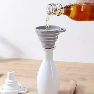 Silicone Funnel, Foldable Funnel, Collapsible Funnel for Filling Bottles and Cooking, Kitchen Gadgets, Home Kitchen Items