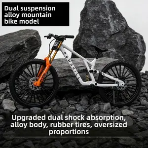 Simulation Dh MTB Bike Model, 1:6 Scale Alloy Mountain Bike, Dual Shock Design, Home Office Decor, Collectible Gift, Birthday Present