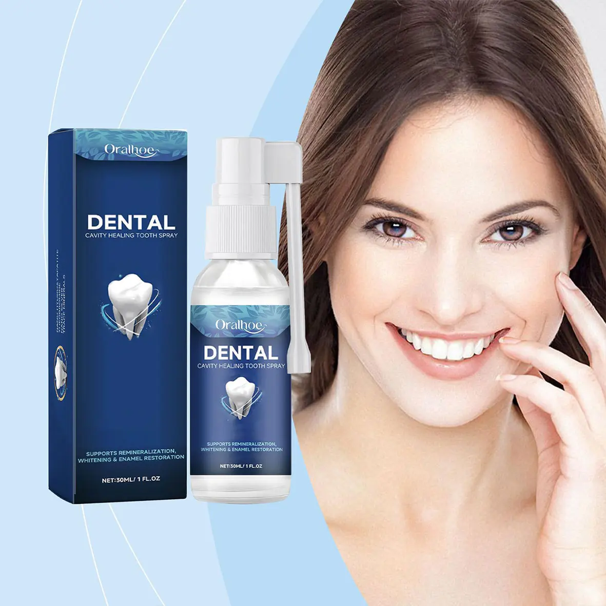 Oralhoe Tooth Care Spray 6 | Enamel Repair, Whitening & Fresh Breath | Gentle Oral Care for Daily Dental Hygiene