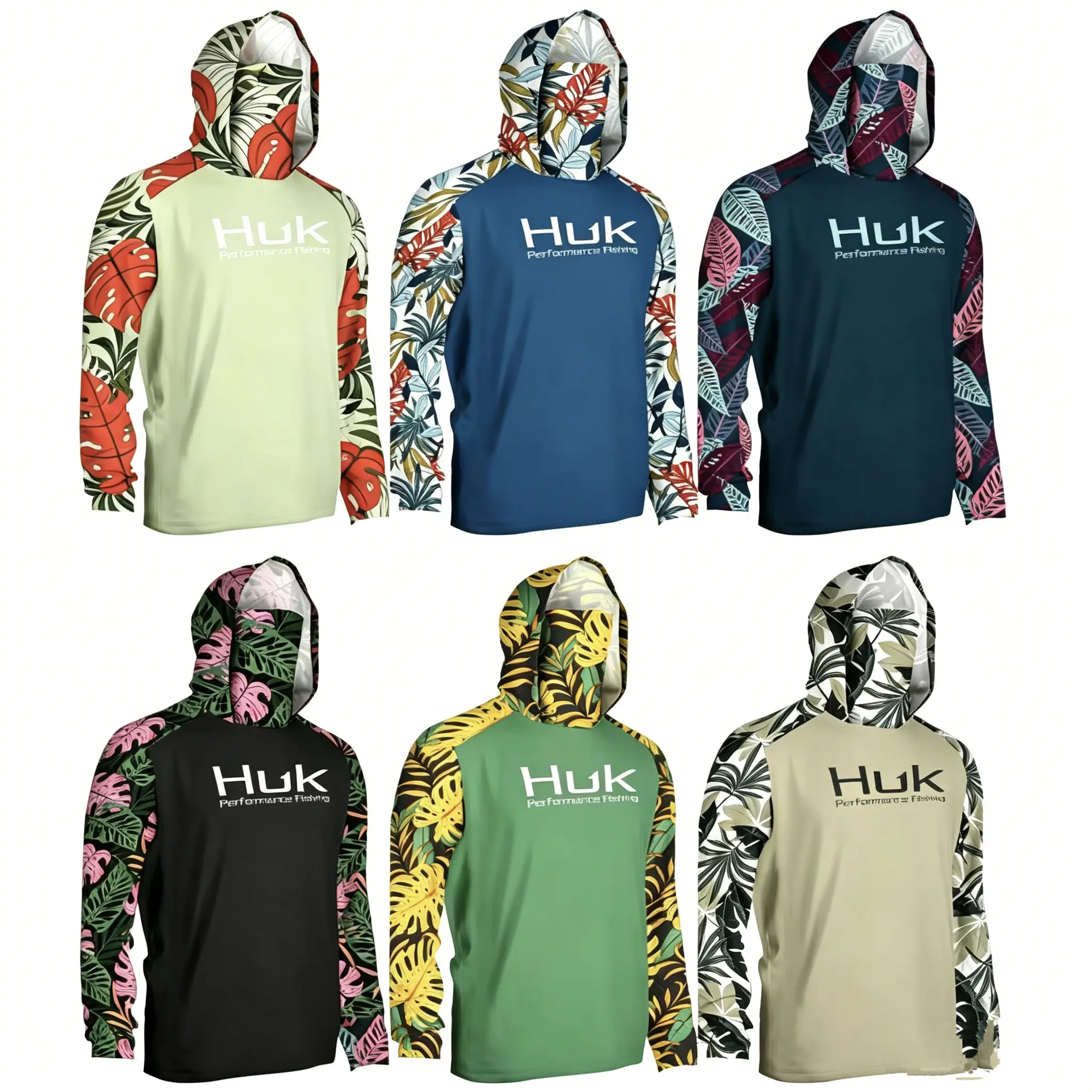 Men's 6-Pack Slim Fit Athletic Hoodies - UPF 50+ Long Sleeve Uv-Protective Sun Shirts, Lightweight Moisture-Wicking Athletic Sweatshirts, Casual Fitness Wear, Sporty Sports Tops for Fishing/Hiking Daily Wear Activewear Sweatshirts Breathable Sports Wear