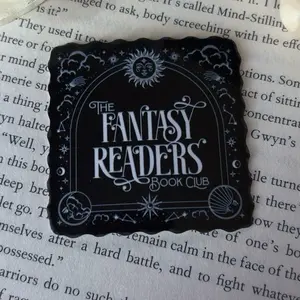 Fantasy Reader Book Club Kindle Sticker, Bookish Sticker, Waterproof, Glitter or Glossy Clear
