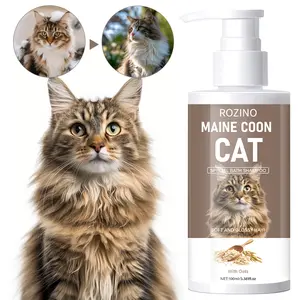 【Ten pack is cheaper】ROZINO Maine Coon Cat Special Bath Shampoo - Gentle Formula for Breed-Specific Care, Soft and Glossy Hair, 100ml