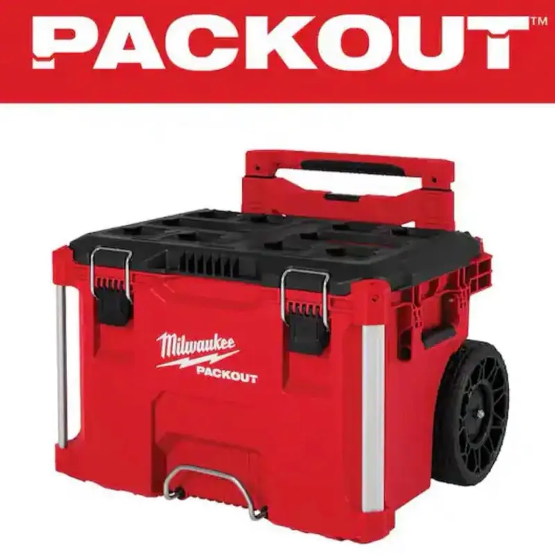 Milwaukee PACKOUT 22 in. Rolling Modular Tool Box with Low-Profile Handle, Tool Organizers for DIY Enthusiasts, Compact Efficient Storage Solution