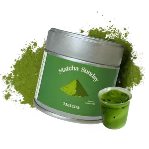 Matcha Sunday Ceremonial Grade Matcha Powder (30g/1.06oz) - Traditional Green Tea, Smooth, Vibrant, Savory, Stone Grind