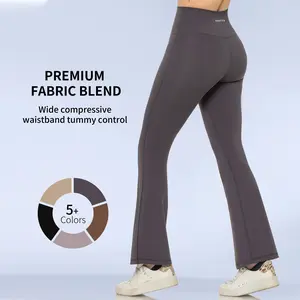 SHAFITS Women's High-Waisted Flare Yoga Pants – Tummy Control, Wide Leg, Comfortable Fit, Flattering for All Body Types, Perfect for Yoga & All-Day Casual Style Christmas Holiday Gift Xmas Sportswear