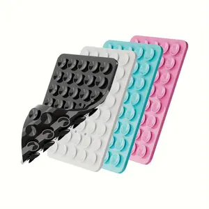 [Double-Sided Suction Cup Phone Mount] Silicone Suction Cup Phone Case Mount, Double-Sided Hands-Free Strong Grip Holder for Selfies and Videos, Silicone Phone Stand for iPhone and Android, Cell Phone Mount, Phone Suction Pad, KPOSKLI