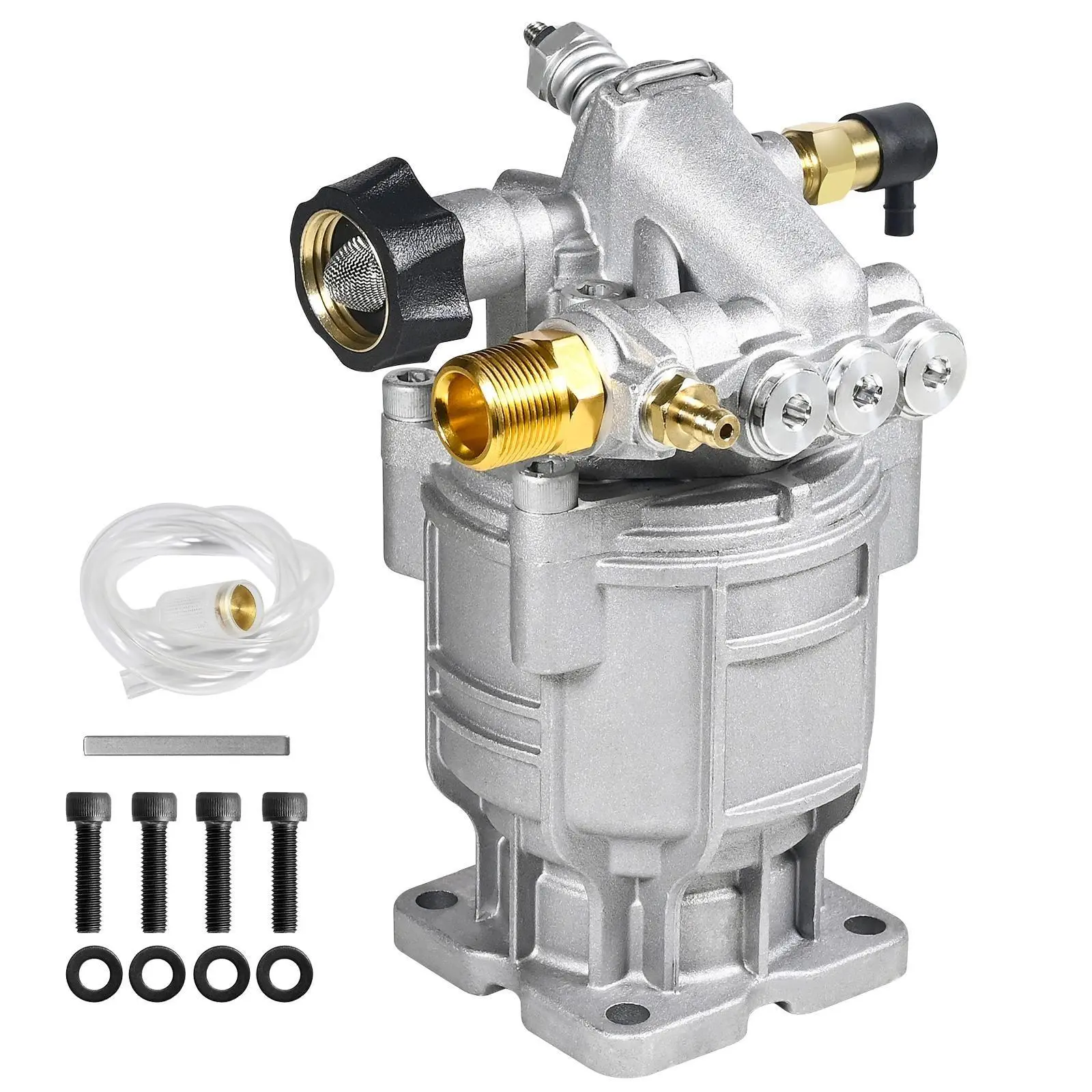 TOOLCY Upgraded Integrated Pressure Washer Pump, 3/4" Shaft Horizontal Power Washer Pump 3400 PSI 2.5 GPM, Replacement Pump for Gas Pressure Washer Compatible with Honda, Simpson