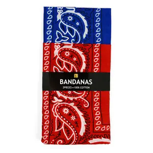 Cotton Bandana Navy & Red Duo Pack