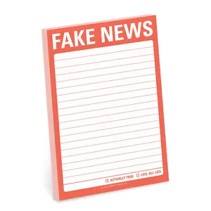 Knock Knock Fake News Great Big Sticky Notes, Funny Sticky Note Pad, 4 x 6-inches