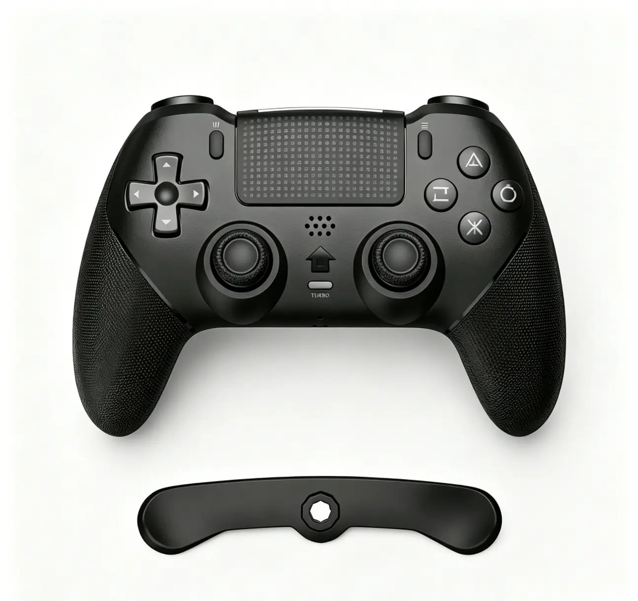 Anti-drift PS5 professional wireless game controller, compatible with the PlayStation 5 console, supports dual vibration, motion control, customizable button programming, equipped with a fast-charging 1000 mAh battery, touchpad, Bluetooth 5.0, and a built