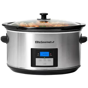 Elite Gourmet 8.5-qt Stainless Steel Digital Sow Cooker