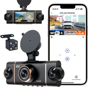 Dash Cam Front and Rear 360 Dashcam 4 Channel Car Camera Dash Camera for Cars, FHD 1080P+720P*3 Camara , 5G WiFi &APP Control, Night Vision/G-Sensor, 170°Wide Angle, Parking Mode, Car Driving Recorder, Rear View Camera