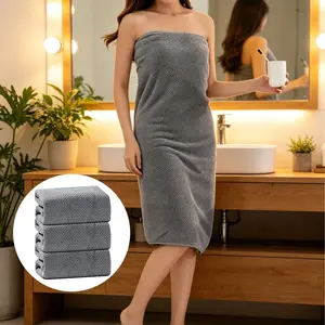 90×175cm Bath Towel,Oversized Coral Fleece Pineapple Grid Ultra Soft Super Absorbent Quick Dry Lightweight Large Shower Towel for Home Hotel Travel
