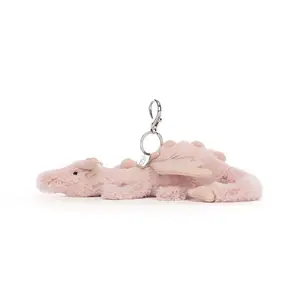 Authentic Jellycat Rose Dragon Keychain – Stuffed Animal Keychains, Cute Animals, Fun Gift Ideas for Kids, Birthdays and Collectors, Keychains