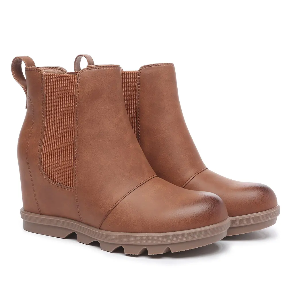 Athlefit Women's Wedge Boots Comfortable Ankle Wedge Booties boots  women winter boots Girl Footwear Casual Shoes Walking Shoes