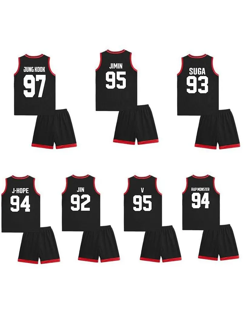 Kpop Style Jersey Shirt for Male Youth Fans with Member Name & Number Print, Featuring Jimin #95 & J-Hope #94, ARIRANG 2026 Return Design, Concert Outfits, Bt21 Members, Athletic Shorts, Iconic Members