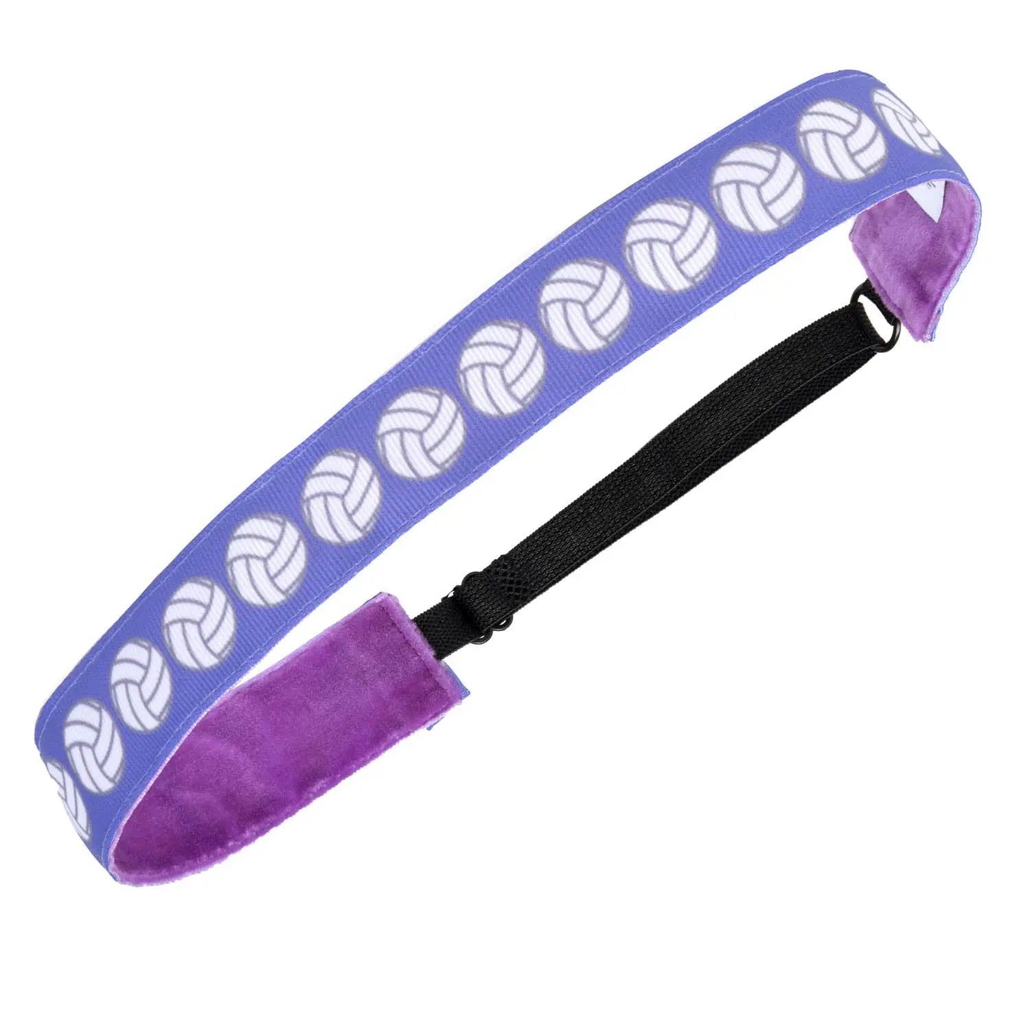 Volleyball Stripe Sports Headband for Women, Adjustable Elastic with Non-Slip Velvet Grip for Training & Workouts, Elastic Headband, Adjustable Headband