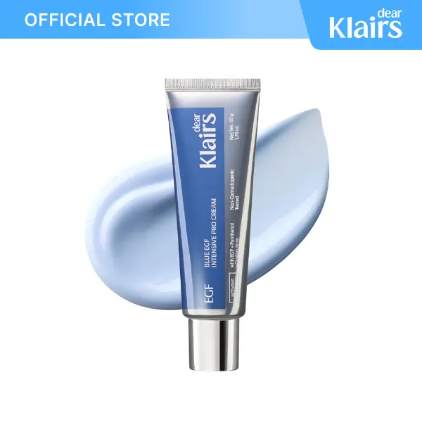 [Dear Klairs Official] Blue EGF Intensive Pro Cream 50g | EGF 10ppm + Guaiazulene + Dexpanthenol Barrier Repair Moisturizer, Redness & Sensitive Skin Care, Non-Comedogenic Korean Skincare