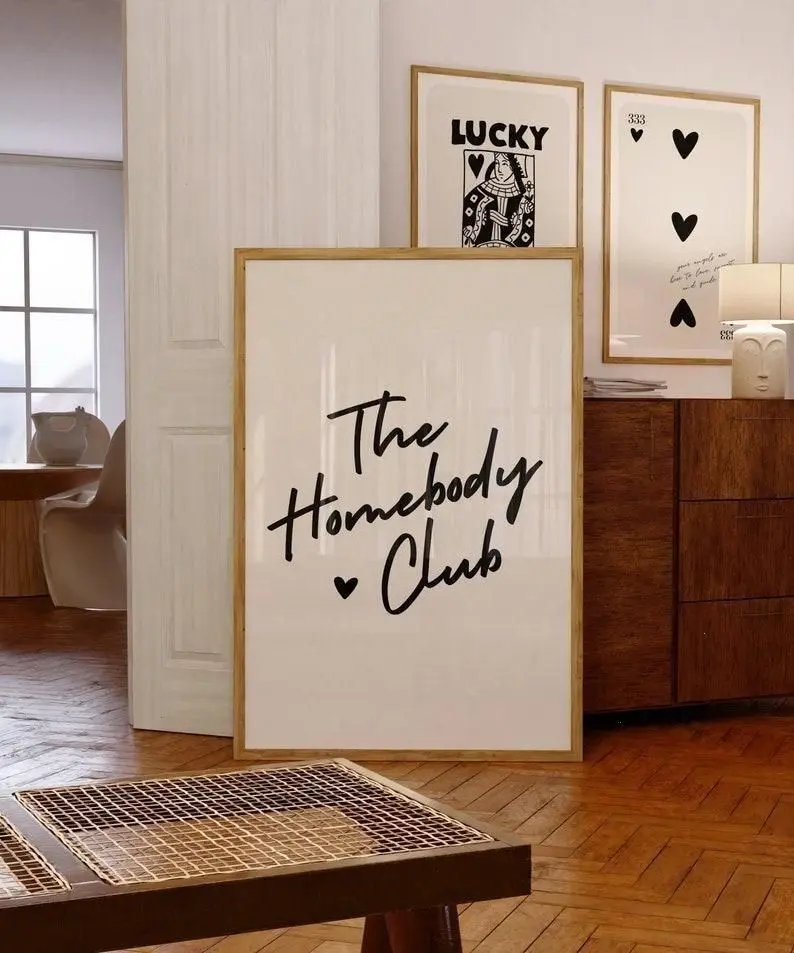 The Homebody Club Print Trendy Wall Art Prints Neutral Wall Decor Trendy Printable Art Living Room Decor Bar Cart Art Digital Prints