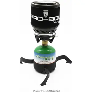 Flame King Pro-Boil All-in-One Camping and Backpacking Stove Cooking System, Boils Water in 90 Seconds, Gas Powered