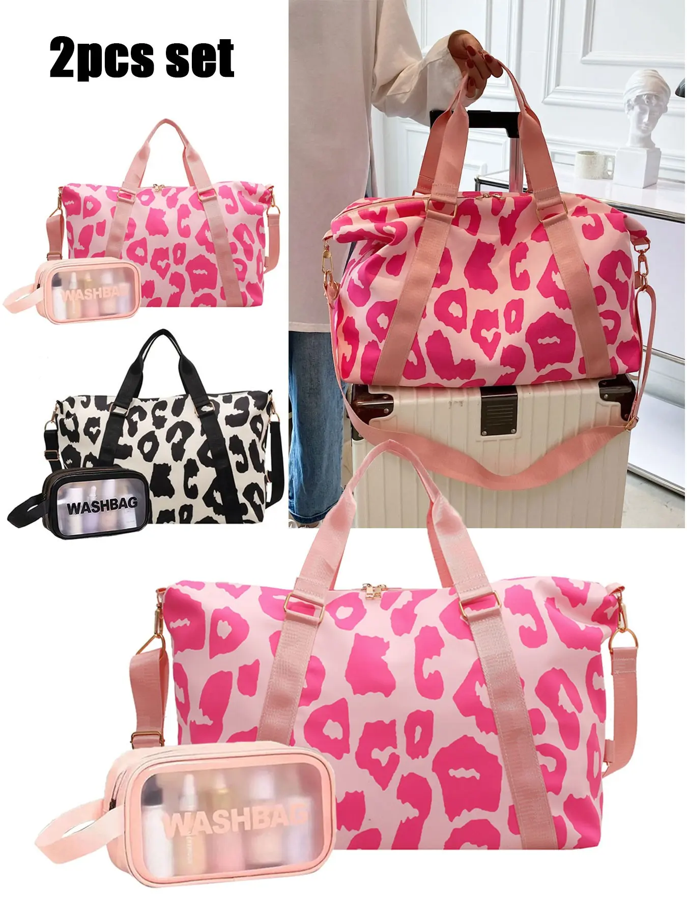 Casual daily portable crossbody bag, large capacity versatile shoulder bag, simple retro texture personalized travel bag, suitable for short distance travel, business trips, fitness and sports, Travel Duffel Bag, Travel Luggage