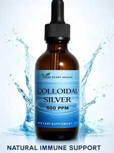 Fresh Start Health Colloidal Silver Liquid 4 Fl Oz 118 ml 500 PPM Solution Natural Immune Support Made in USA