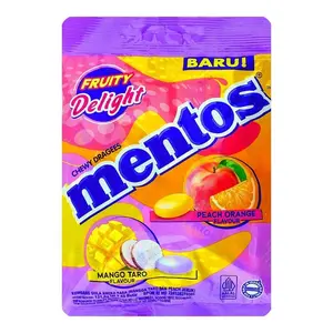 Mentos Fruit Delight Chewy Dragees Candy, 125g Pouch