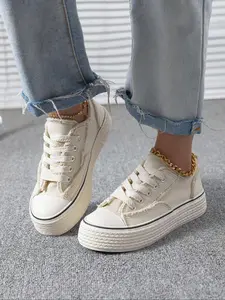 Women's Fashion Floral Design Slip-On Canvas Sneakers, Lightweight Outdoor Casual Shoes, Non-Slip Sole, Sizes 35-42